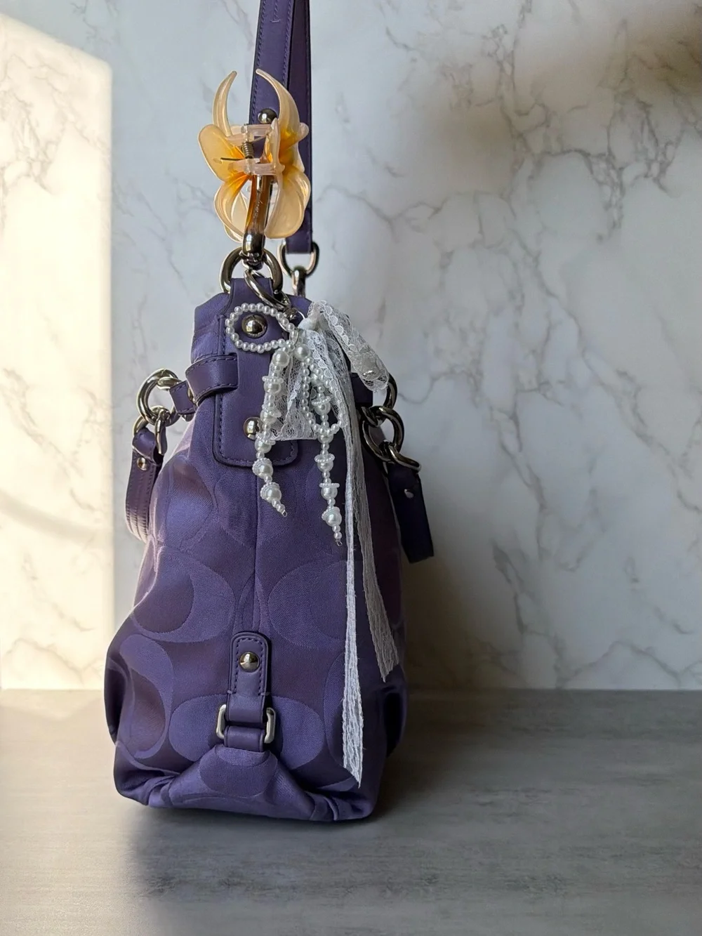 NWOT Lilac Purple Coach Carly Shoulder Bag
